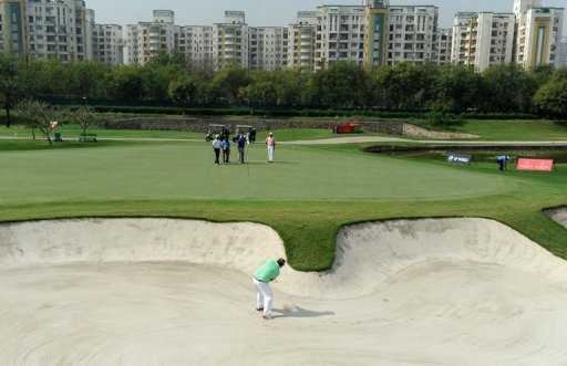 The Greg Norman-designed par-72 Jaypee Greens in Greater Noida, on the outskirts of New Delhi, on March 13, 2013 The Greg Norman-designed par-72 Jaypee Greens in Greater Noida, on the outskirts of New Delhi, on March 13, 2013