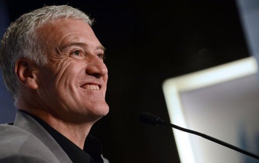 Didier Deschamps smiles on March 14, 2013 during a press conference to announce the squad Didier Deschamps smiles on March 14, 2013 during a press conference to announce the squad