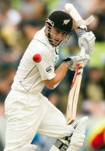 New Zealand's Kane Williamson bats against England, in Wellington, on March 15, 2013 New Zealand's Kane Williamson bats against England, in Wellington, on March 15, 2013