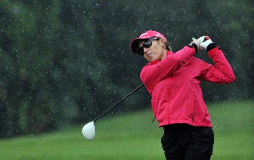 Natalie Gulbis plays during the Swinging Skirts 2012 World Ladies Masters in northern Taoyuan county on December 8, 2012 Natalie Gulbis plays during the Swinging Skirts 2012 World Ladies Masters in northern Taoyuan county on December 8, 2012
