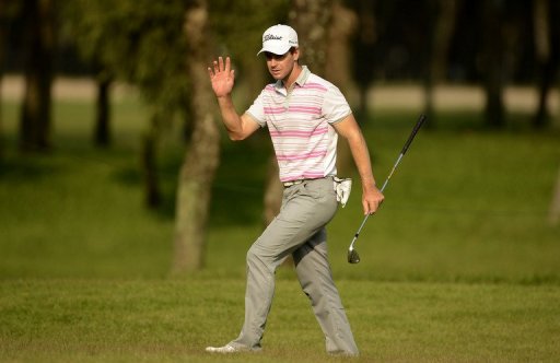 Scott Strange in action during the Thailand Open at Thana City Golf and Sports Club in Bangkok on March 14, 2013 Scott Strange in action during the Thailand Open at Thana City Golf and Sports Club in Bangkok on March 14, 2013