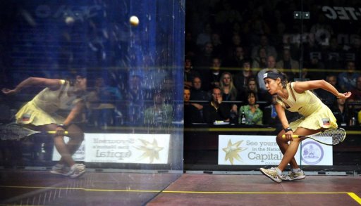 Nicol David of Malaysia competes in the Australian Open squash tournament in Canberra in August 19, 2012 Nicol David of Malaysia competes in the Australian Open squash tournament in Canberra in August 19, 2012