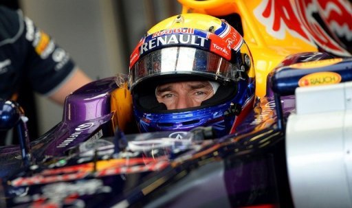 Mark Webber is pictured in his car during the 3rd practice session for the Australian GP in Melbourne on March 16, 2013 Mark Webber is pictured in his car during the 3rd practice session for the Australian GP in Melbourne on March 16, 2013
