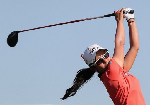 Ai Miyazato of Japan hits a tee shot on the 18th hole at the RR Donnelley LPGA Founders Cup March 16, 2013 in Arizona Ai Miyazato of Japan hits a tee shot on the 18th hole at the RR Donnelley LPGA Founders Cup March 16, 2013 in Arizona