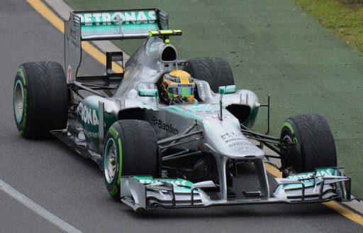 Lewis Hamilton takes a bend during the qualifying session at the Australian Grand Prix in Melbourne on March 17, 2013 Lewis Hamilton takes a bend during the qualifying session at the Australian Grand Prix in Melbourne on March 17, 2013