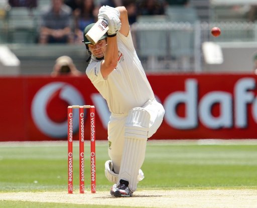 Australian batsman Shane Watson drives a delivery from the Sri Lankan bowling on December 27, 2012 Australian batsman Shane Watson drives a delivery from the Sri Lankan bowling on December 27, 2012