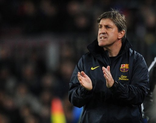 Barcelona assistant manager Jordi Roura is pictured during their Spanish league match against Rayo on March 17, 2013 Barcelona assistant manager Jordi Roura is pictured during their Spanish league match against Rayo on March 17, 2013
