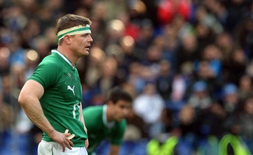 Brian O'Driscoll reacts during the Six Nations International Rugby Union match in Rome on March 16, 2013 Brian O'Driscoll reacts during the Six Nations International Rugby Union match in Rome on March 16, 2013