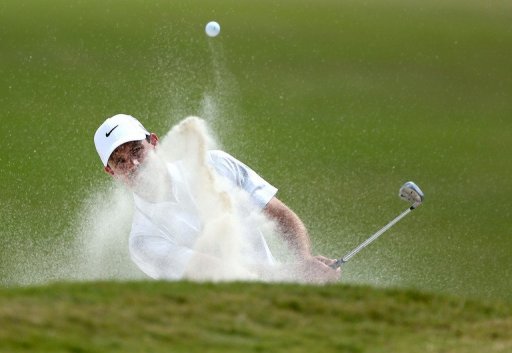 Charl Schwartzel plays a bunker shot at the WGC-Cadillac Championship on March 10, 2013 Charl Schwartzel plays a bunker shot at the WGC-Cadillac Championship on March 10, 2013