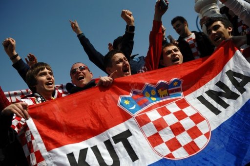 Croatia fans in Zagreb on March 22, 2013 before their team's World Cup qualifier against Serbia Croatia fans in Zagreb on March 22, 2013 before their team's World Cup qualifier against Serbia