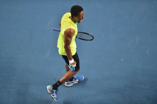 France's Gael Monfils shouts during his men's singles match in Melbourne on January 20, 2013 France's Gael Monfils shouts during his men's singles match in Melbourne on January 20, 2013