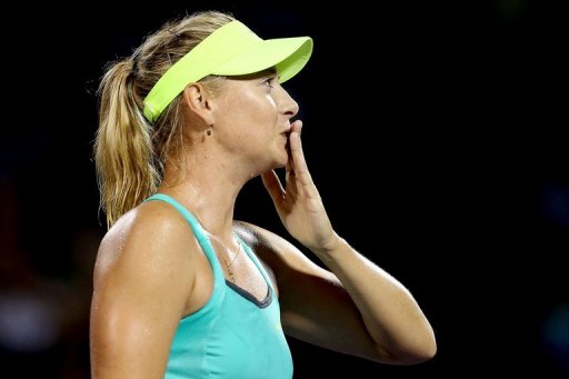 Maria Sharapova of Russia acknowledges the crowd after her win over Eugenie Bouchard of Canada on March 22, 2013 Maria Sharapova of Russia acknowledges the crowd after her win over Eugenie Bouchard of Canada on March 22, 2013