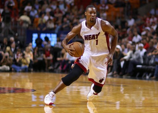 Chris Bosh of the Miami Heat drives during a game against the Detroit Pistons at American Airlines Arena March 22, 2013 Chris Bosh of the Miami Heat drives during a game against the Detroit Pistons at American Airlines Arena March 22, 2013