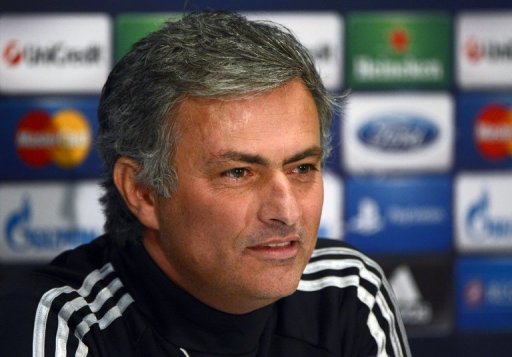 Real Madrid's Portuguese coach Jose Mourinho at Old Trafford stadium in Manchester on March 4, 2013 Real Madrid's Portuguese coach Jose Mourinho at Old Trafford stadium in Manchester on March 4, 2013