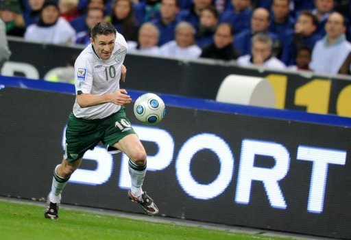 Irish captain Robbie Keane at a World Cup 2010 qualifier at Stade de France in Saint-Denis, Paris on November 18, 2009 Irish captain Robbie Keane at a World Cup 2010 qualifier at Stade de France in Saint-Denis, Paris on November 18, 2009