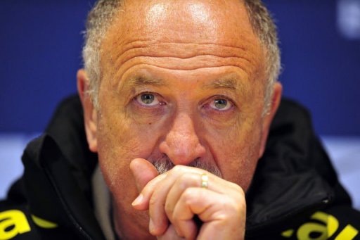 Brazil's manager Luiz Felipe Scolari gives a press conference at Stamford Bridge in London on March 24, 2013 Brazil's manager Luiz Felipe Scolari gives a press conference at Stamford Bridge in London on March 24, 2013