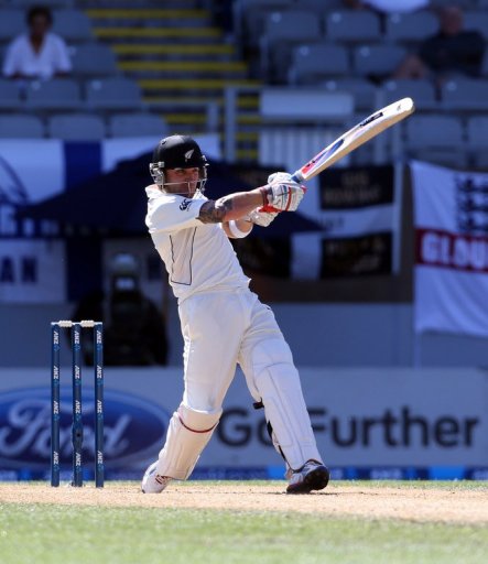 New Zealand's Brendon McCullum bats during day four of the final Test against England on March 25, 2013 New Zealand's Brendon McCullum bats during day four of the final Test against England on March 25, 2013