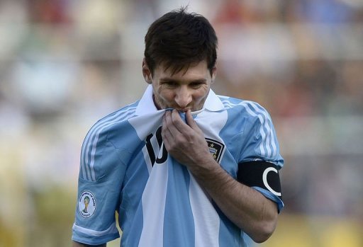 Argentina's Lionel Messi during the World Cup qualifier against Bolivia on March 26, 2013 Argentina's Lionel Messi during the World Cup qualifier against Bolivia on March 26, 2013