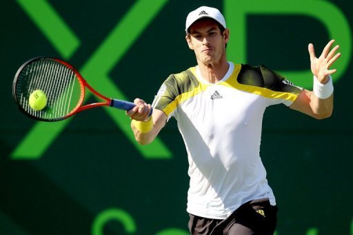 Andy Murray returns a shot to Andreas Seppi at the Miami Masters on March 26, 2013 Andy Murray returns a shot to Andreas Seppi at the Miami Masters on March 26, 2013