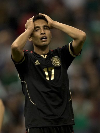 Mexico's Jesus Zavala reacts after missing an opportunity against the USA on March 26, 2013 Mexico's Jesus Zavala reacts after missing an opportunity against the USA on March 26, 2013