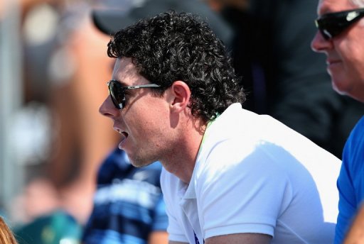 Rory McIlroy watches his girlfriend Caroline Wozniacki at Crandon Park Tennis Center on March 21, 2013 in Key Biscayne Rory McIlroy watches his girlfriend Caroline Wozniacki at Crandon Park Tennis Center on March 21, 2013 in Key Biscayne