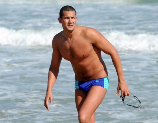 Oussama Mellouli swims during a training session in the northern Tunis suburb of La Marsa on March 22, 2013 Oussama Mellouli swims during a training session in the northern Tunis suburb of La Marsa on March 22, 2013