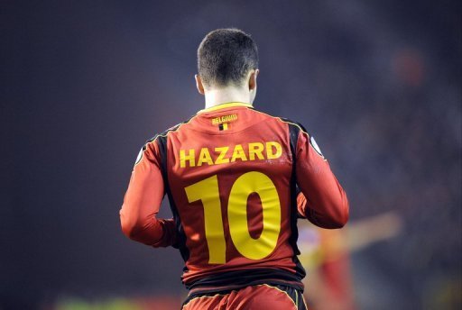 Belgium midfielder Eden Hazard during the World Cup qualifying match against Macedonia on March 26, 2013 Belgium midfielder Eden Hazard during the World Cup qualifying match against Macedonia on March 26, 2013