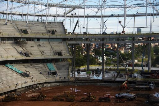 The Fonte Nova stadium in Salvador de Bahia, Brazil, is pictured on December 6, 2012 The Fonte Nova stadium in Salvador de Bahia, Brazil, is pictured on December 6, 2012
