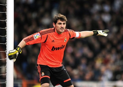 Real Madrid goalkeeper and captain Iker Casillas during a Spanish Copa del Rey match on January 15, 2013 Real Madrid goalkeeper and captain Iker Casillas during a Spanish Copa del Rey match on January 15, 2013