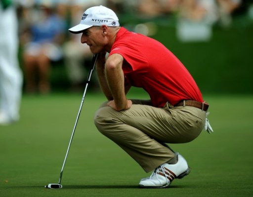 Jim Furyk of the US plays during the second round of the 77th Masters, April 12, 2013 in Augusta, Georgia Jim Furyk of the US plays during the second round of the 77th Masters, April 12, 2013 in Augusta, Georgia
