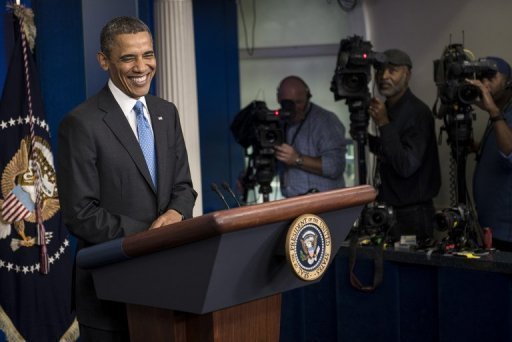US President Barack Obama during a press conference at the White House on April 30, 2013 US President Barack Obama during a press conference at the White House on April 30, 2013