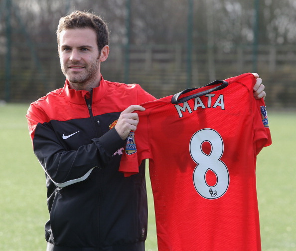 Juan Mata Wear No 8 Really Happy Manchester United