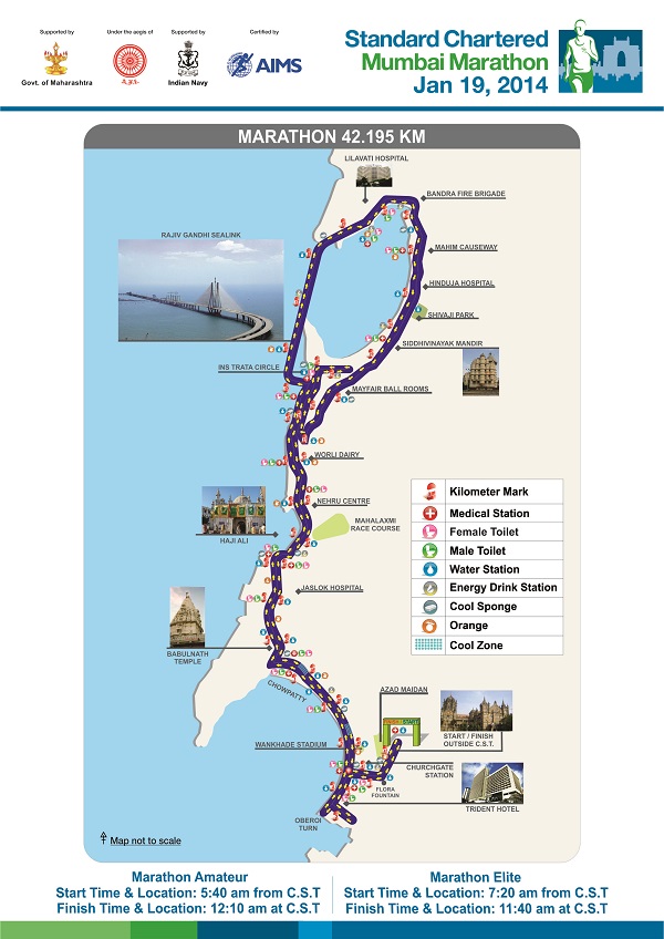 Standard Chartered Mumbai Marathon Route unveiled