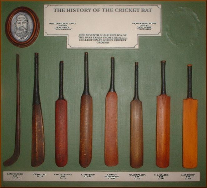 The origin and modification of cricket bats over the years