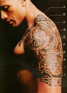 dwayne johnson tribal tattoo
