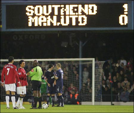 southend utd manchester united embarrassing defeats most advertisement freddy eastwood