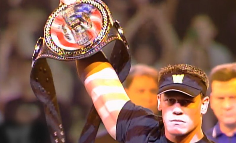 John Cena getting custom US title Rollins side plates 