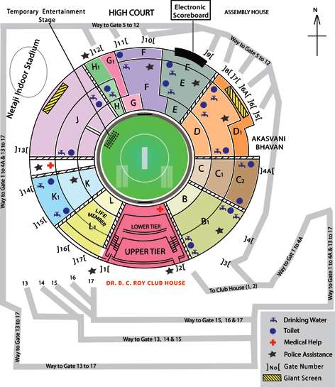 ICC T20 World Cup 2016: Eden Gardens seating arrangement for India