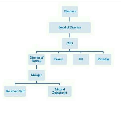 Professional Sports Team Organizational Chart