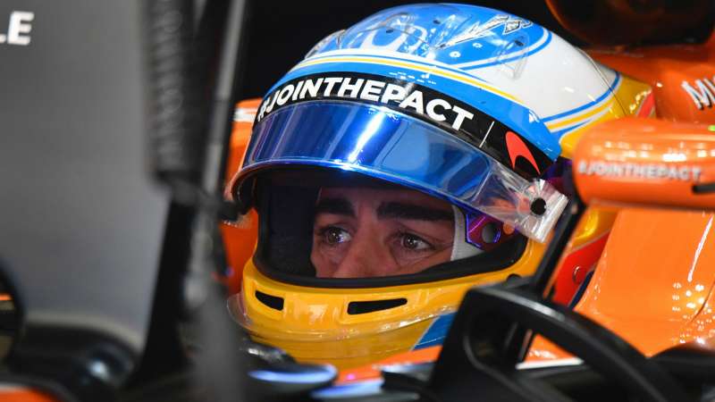 Watch: Fernando Alonso hits two birds in Indy 500 practice