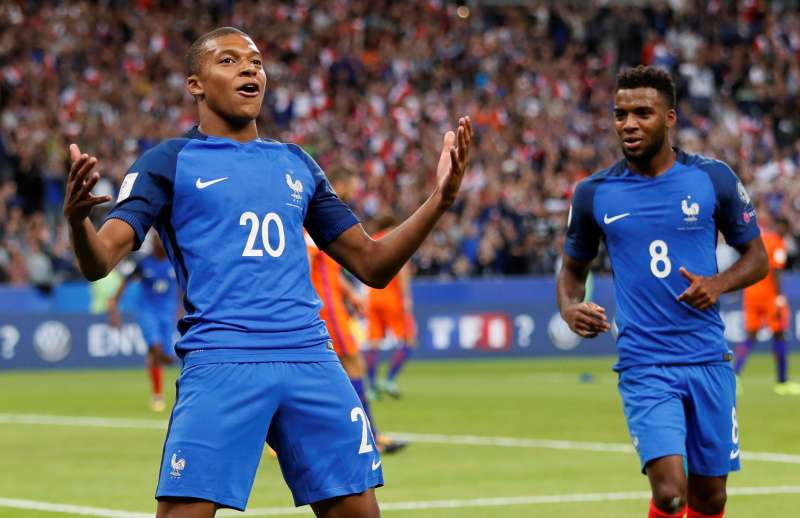 France thrash 10-man Dutch with Lemar double, Mbappe strike