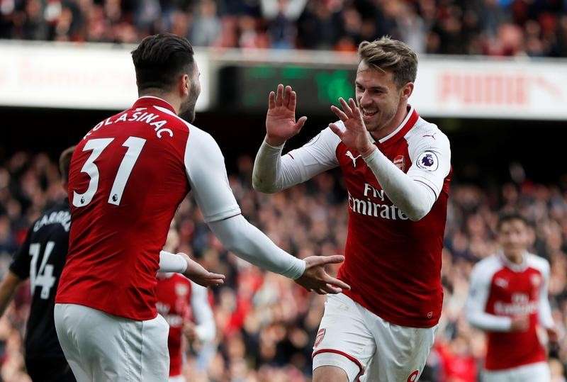 English Premiership title hopefuls Arsenal