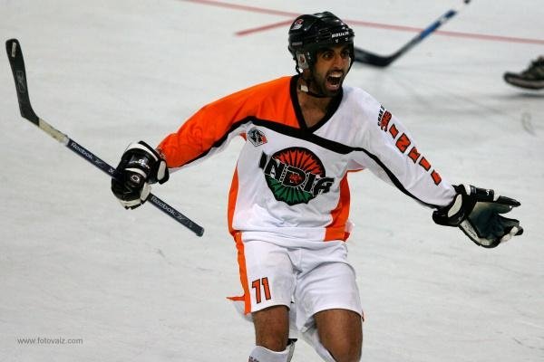 Youngster Paven Basi of Vancouver Khalsa in pure elation after scoring the eventual game winning goal against the USA in the World semi-finals. Youngster Paven Basi of Vancouver Khalsa in pure elation after scoring the eventual game winning goal against the USA in the World semi-finals.